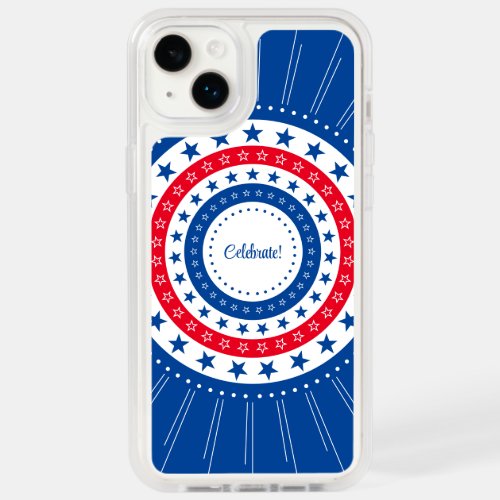 Celebrate Red White and Blue Stars OtterBox iPhone 14 Plus Case