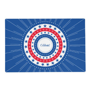 Celebrate Red, White, and Blue Stars Placemat