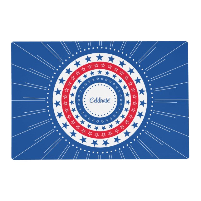 Celebrate Red, White, and Blue Stars Placemat (Front)