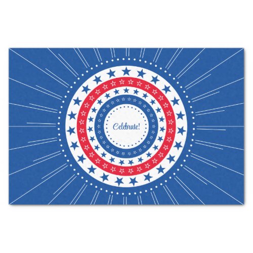 Celebrate Red White and Blue Stars Tissue Paper