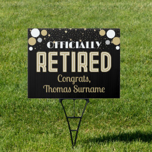 Celebrate! Retirement announcement yard sign