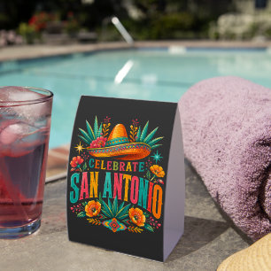 Celebrate San Antonio 2026 Fiesta Culture Paper Table Tent