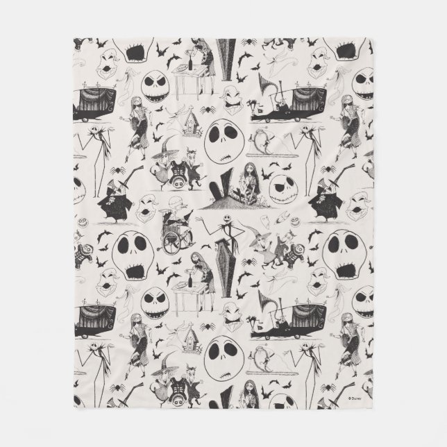 Celebrate Spooky - Pattern Fleece Blanket (Front)