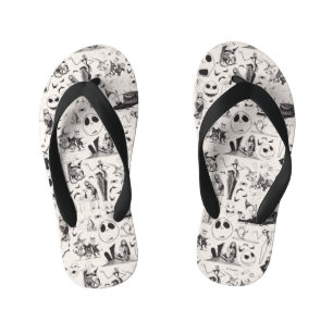 Celebrate Spooky - Pattern Kid's Flip Flops