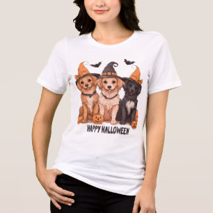 Celebrate Spooky Season with Your Furry Friends! Tri-Blend Shirt