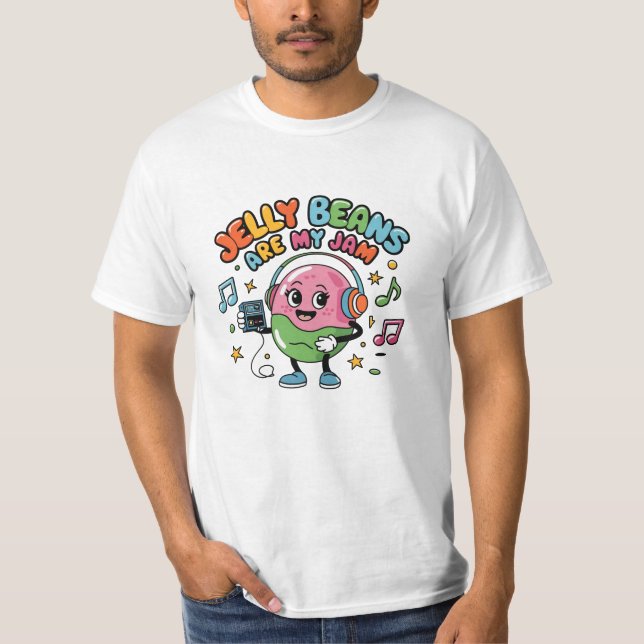 Celebrate Sweetness with Jelly Bean Designs T-Shirt (Front)