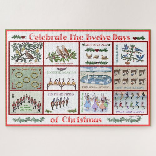 Celebrate the 12 Days of Christmas Jigsaw Puzzle