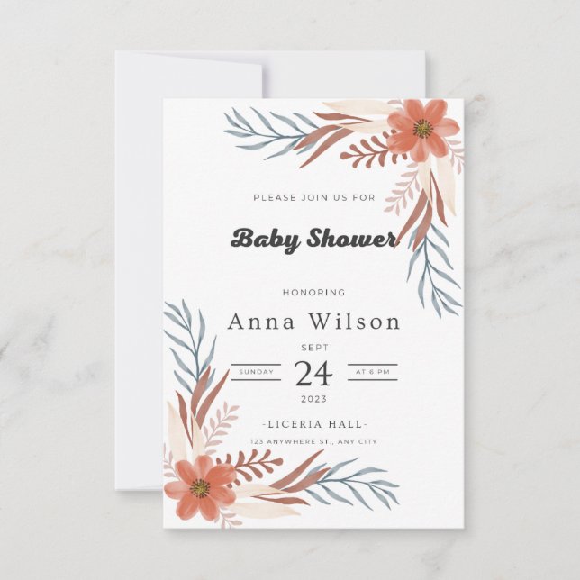Celebrate the Arrival of a New Baby with Style Invitation (Front)