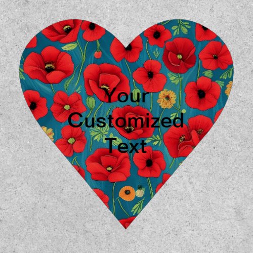 Celebrate the beauty of life with poppy flowers patch