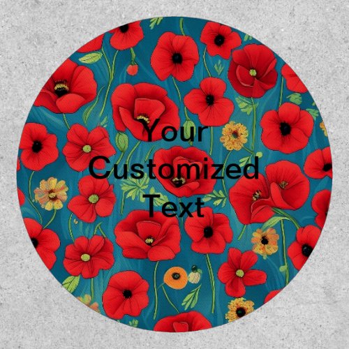 Celebrate the beauty of life with poppy flowers patch