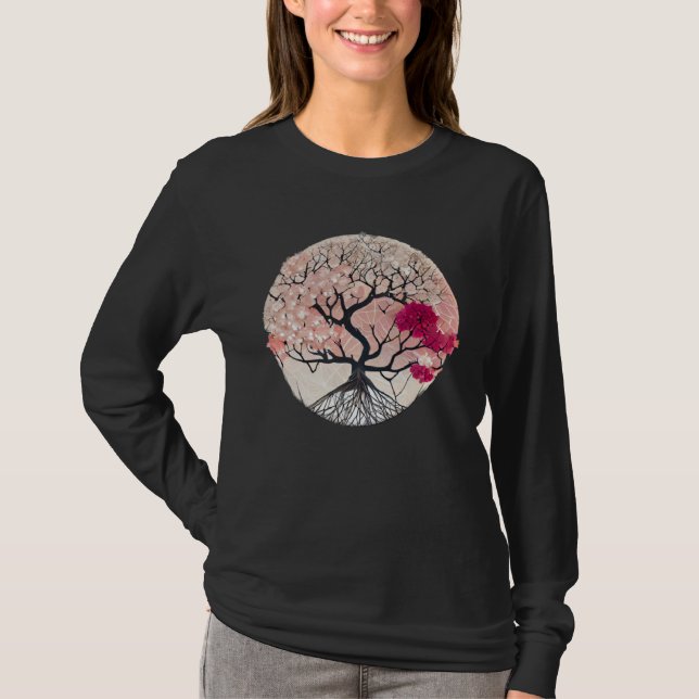 Celebrate the Beauty of Nature with a Cherry Bloss T-Shirt (Front)