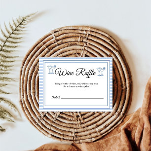 Celebrate the bride Wine Raffle Bridal Shower Game Enclosure Card