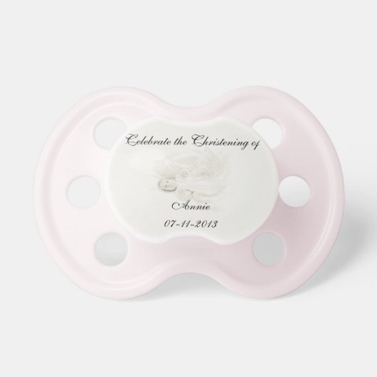 CELEBRATE THE CHRISTENING SOOTHER/DUMMY PACIFIER (Front)