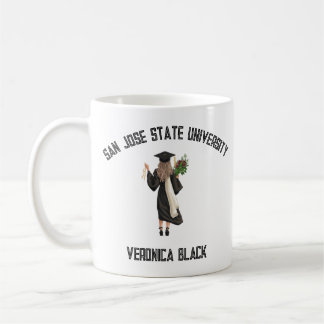 Celebrate the Class of 2024 - Girl in Cap and Gown Coffee Mug