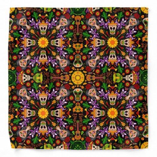 Celebrate the Day of the dead in Mexican style Bandana