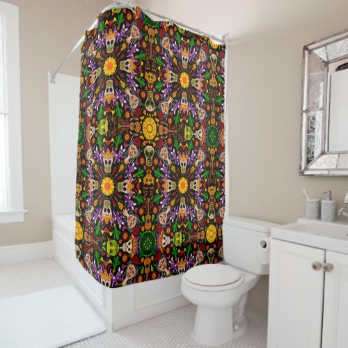 Celebrate the Day of the dead in Mexican style Shower Curtain