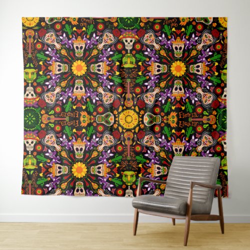 Celebrate the Day of the dead in Mexican style Tapestry
