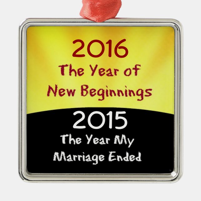 Celebrate the Divorce Metal Ornament (Front)