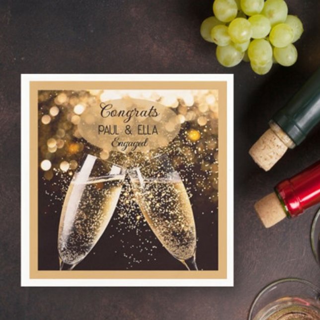 Celebrate the Engaged couple! Party napkins! Napkins (Creator Uploaded)