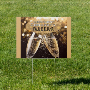 Celebrate the Engaged couple! Perfect Yard Sign
