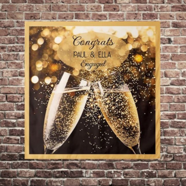 Celebrate the Engagment! Party decor Tapestry (Creator Uploaded)