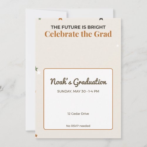 Celebrate the Grad Future is Bright Grad Invite