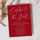 Celebrate the Grad Script Red Graduation Party Invitation | Zazzle
