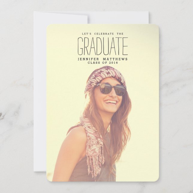 Celebrate the Graduate | 2016 Graduation Party Invitation (Front)
