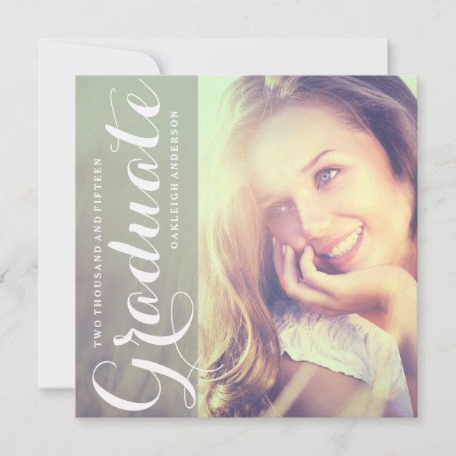 Celebrate the Graduate | Elegant Photo Graduation Invitation (Front)