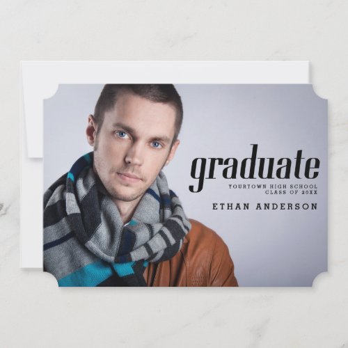 Celebrate the Graduate Photo Graduation Party 5x7 Paper Invitation Card