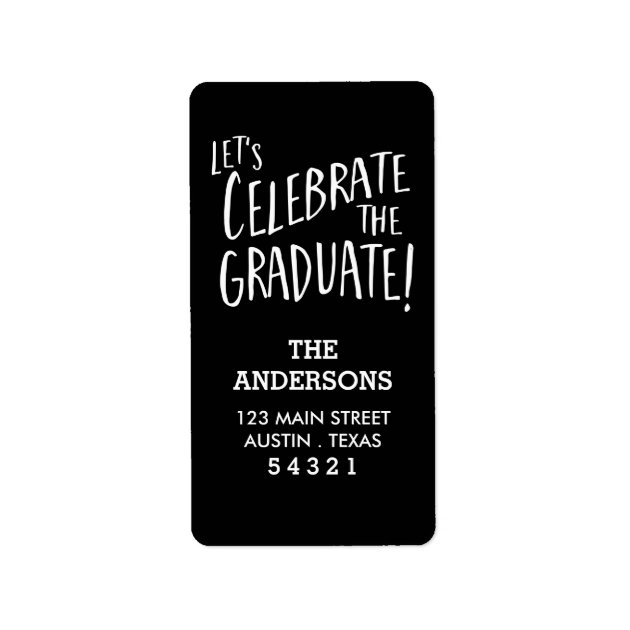Celebrate The Graduate Vertical Address Label