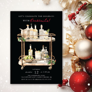 Celebrate the Holidays Christmas Cocktail Party Invitation