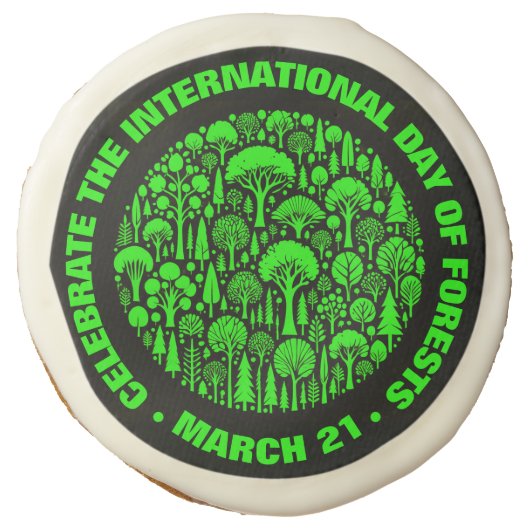 Celebrate the International Day of Forests Sugar Cookie (Front)