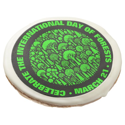 Celebrate the International Day of Forests Sugar Cookie (Angled)