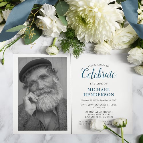 Celebrate The Life Of  Funeral Memorial Invitatio Invitation