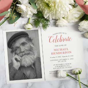 Celebrate The Life Of   Funeral Memorial Invitatio Invitation