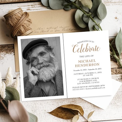 Celebrate The Life Of  Funeral Memorial Invitatio Invitation