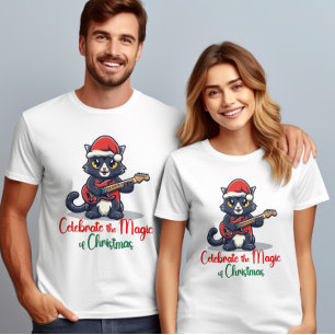 Celebrate the magic of Christmas Cat T-Shirt