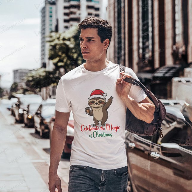 Celebrate the magic of Christmas Sloth T-Shirt (Creator Uploaded)