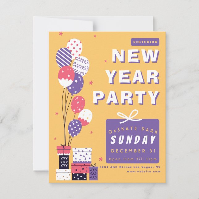Celebrate the New Year in Style Invitation (Front)