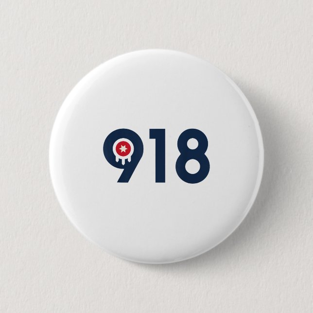 Celebrate The Nine One Eight Tulsa Oklahoma 918 Ar Button (Front)