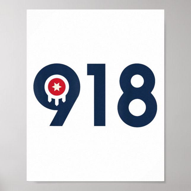Celebrate The Nine One Eight Tulsa Oklahoma 918 Ar Poster (Front)
