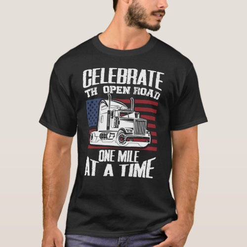 Celebrate The Open Road One Time At A Time Design T_Shirt