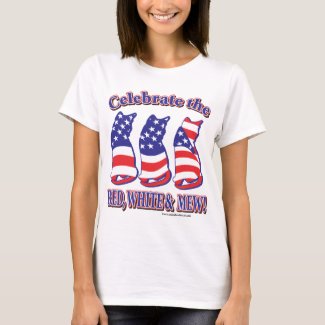 Celebrate the Red White and Mew T-Shirt