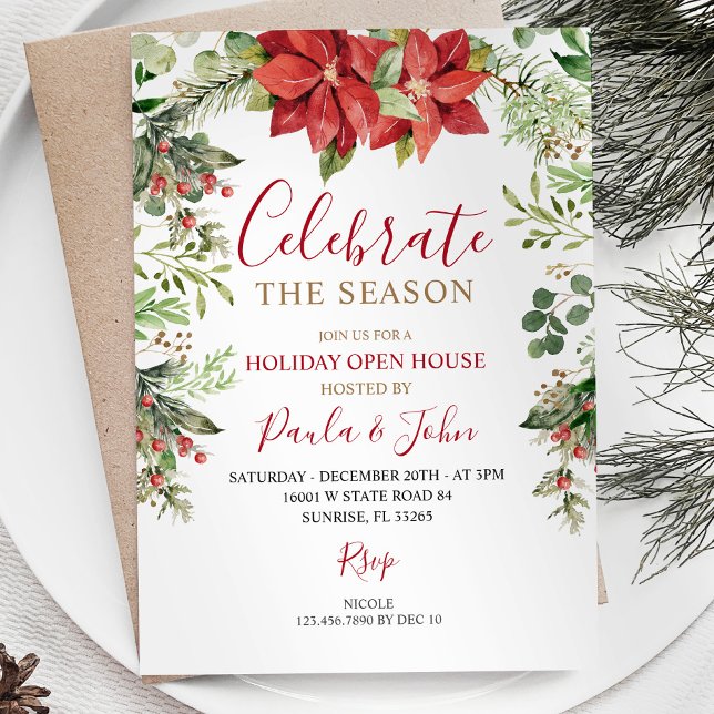 Celebrate the Season Holiday Party Christmas  Invitation (Creator Uploaded)