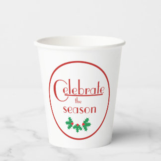 Celebrate the Season| Red and White Paper Cups