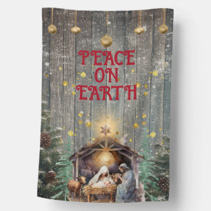 Celebrate the Season with a Nativity Scene House Flag