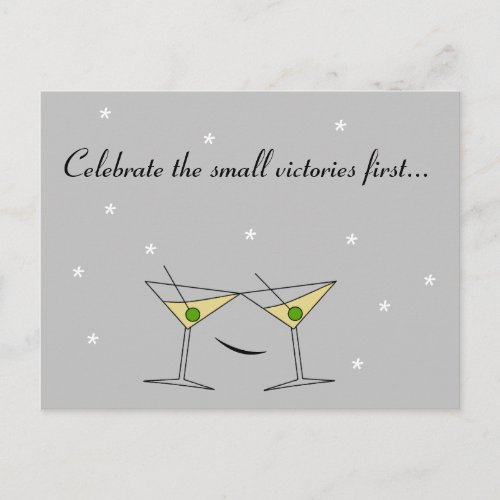 Celebrate the small victories first Cheers Postcard