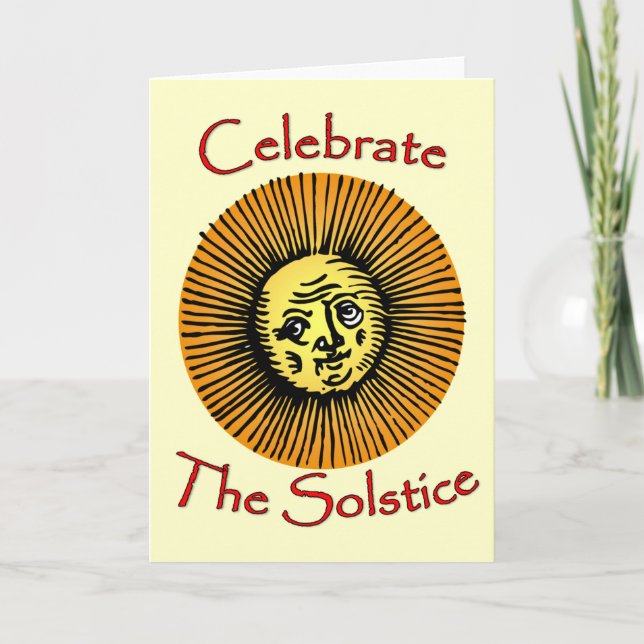 Celebrate The Solstice Greeting Card (Front)