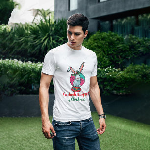 Celebrate the spirit of Christmas Rabbit T-Shirt